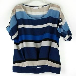 New York & Company Stripe Top Size Small